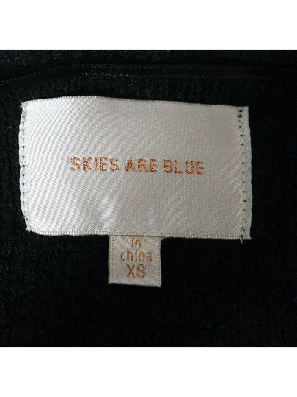 Skies Are Blue Womens Size XS Open Front Faux Fur Mixed Media Knit Cardigan - Picture 5 of 7